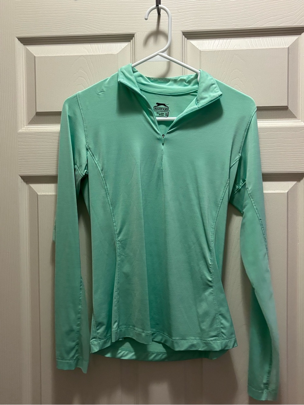 Slazenger Women’s Mint Green Long-Sleeve Quarter Zip Top
